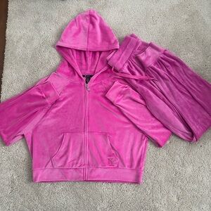 Victoria's Secret pink velvet sweat set